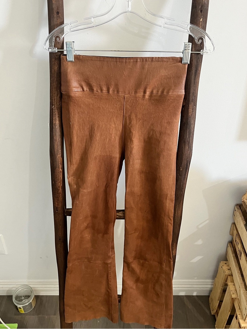 SPRWMN Cedar Leather Flare Pants